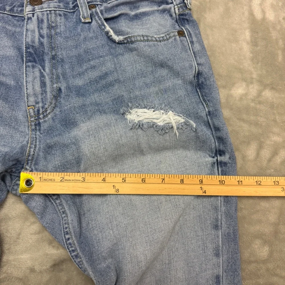 Hollister Mens‎ Skinny Jeans Light Wash Distressed Denim W32 L34 (meas 34x33)